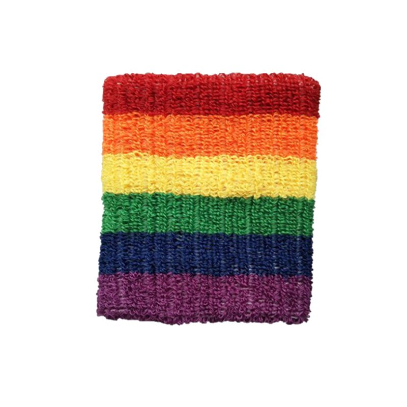 Pulseras-deportivas-para-mujer-hombre-toalla-banda-de-sudor-arco-ris-rayas-coloridas-bracks-transpirables-Running-2