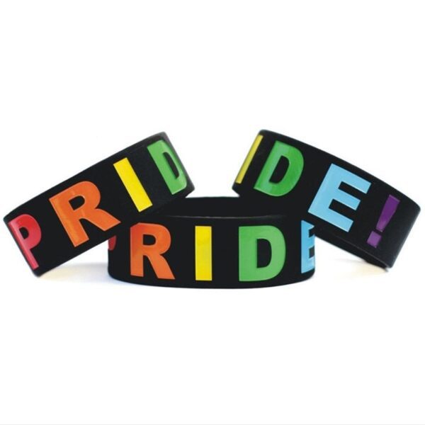 pulsera lgbt elastica latex goma arcoiris orgullo pride fiesta gay pulsera de lesbianas bisexual bisexuales silicona